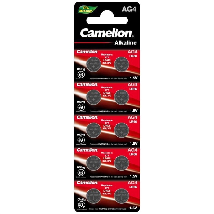 Батарейка CAMELION Alkaline AG4 щелочная 10 шт. 111575 - фото 5775