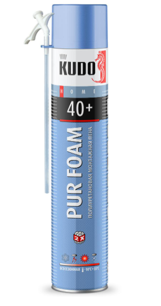 Пена монтажная KUDO "Home 40+" бытовая всесезонная 1 л 111619 - фото 5822
