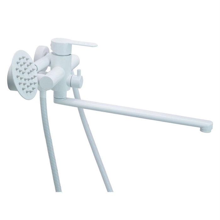 Смес. од. из НЕРЖ. для ванны (БЕЛЫЙ) HANSEN (10/1шт) HN22032-F 112254