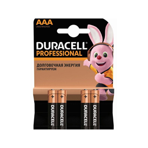Батарейка DURACELL Professional AAА щелочная 4 шт. 111576