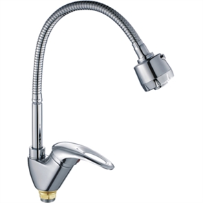 Смеситель для кухни CRON CN4303 гофрированный излив, длина подводки 40 см, два режима 112235