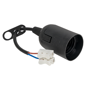 Патрон E27 термопластик с клем. со шнур/Электро черн// 287А 113612