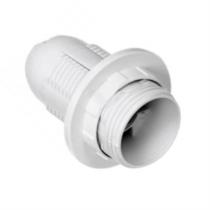 Патрон пластиковый Е-14 белый люстровый с кольцом 113623